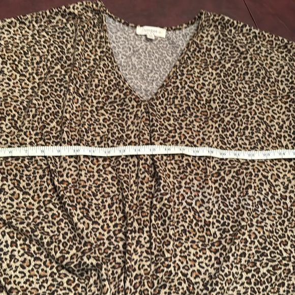 Umgee Animal-Print V-Neck Top w/ Front Gathering - Picture 11 of 12